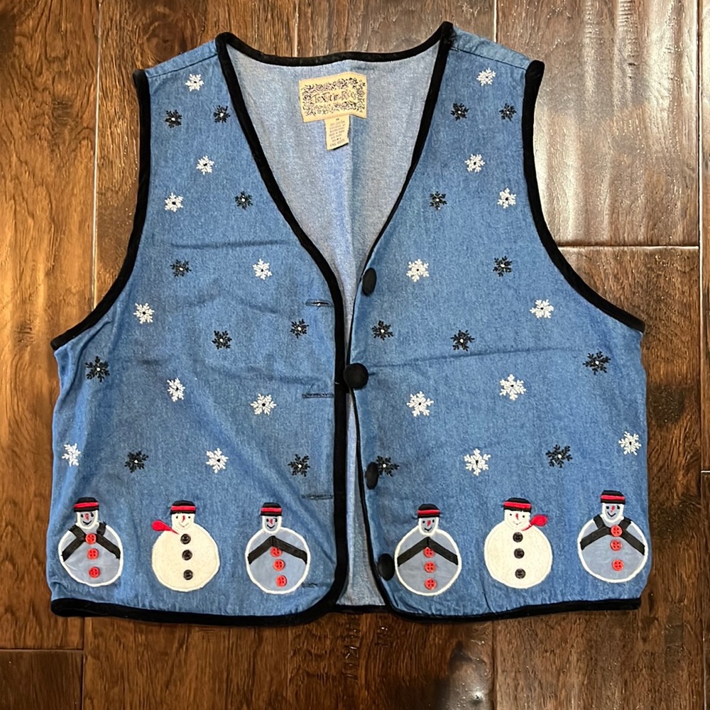 Vintage Tantrum Blues Christmas vest